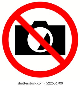 No Photo No Photography Sign Vector Stock Vector (Royalty Free) 522606700