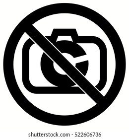 No Photo / No Photography sign vector. Camera. 