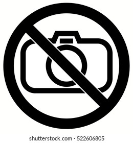 No Photo / No Photography sign vector. Camera. 