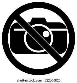 No Photo / No Photography sign vector. Camera. 