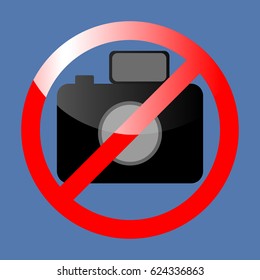 No Photo / No Photography sign vector. Camera.