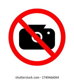 No photo , prohibition sign, vector illustration