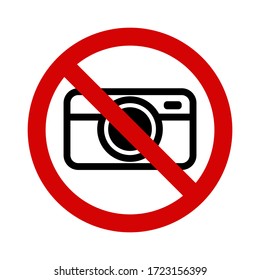 no photo sign. do not take picture sign icon symbol vector. on white background eps10.