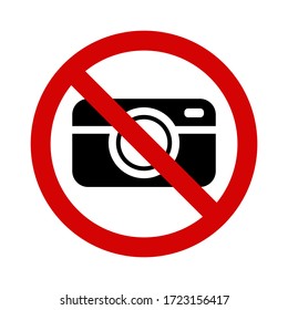 no photo sign. do not take picture sign icon symbol vector. on white background eps10.