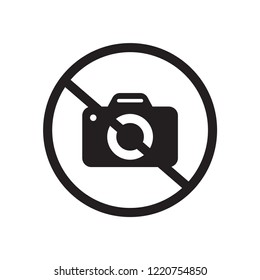 No photo sign icon. Trendy No photo sign logo concept on white background from museum collection. Suitable for use on web apps, mobile apps and print media.