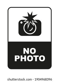 no photo sign on white background