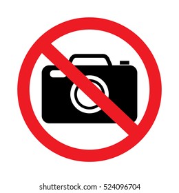 No photo sign on white background.