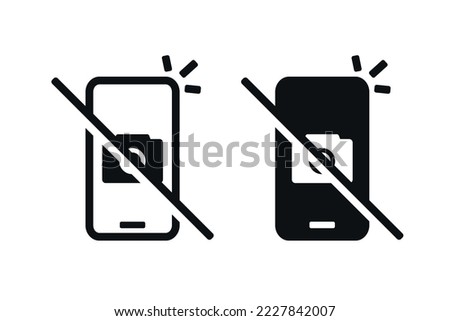 No photo. Taking photos prohibited. Illustration vector