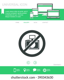 No photo vector icon.