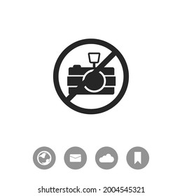 No photo vector icon. Classic flat style. Quality design element.