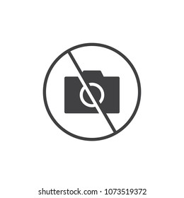 No photo vector icon. filled flat sign for mobile concept and web design. No photography sign simple solid icon. Symbol, logo illustration. Pixel perfect vector graphics