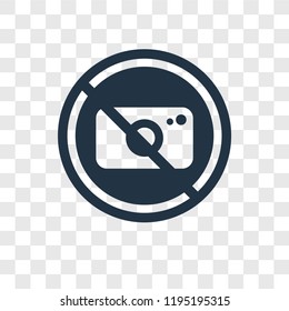 No photo vector icon isolated on transparent background, No photo transparency logo concept