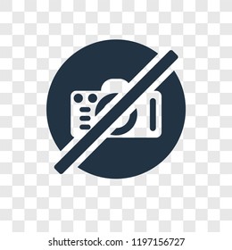 No photo vector icon isolated on transparent background, No photo transparency logo concept