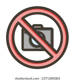 No Photo Vector Thick Line Filled Colors Icon For Personal And Commercial Use.
