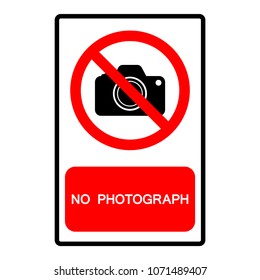 No Photograph Symbol Sign, Vector Illustration, Isolate On White Background Label .EPS10