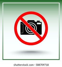 No Photographing Sign Icon Vector Illustration Stock Vector (Royalty ...