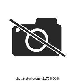 No photography allowed flat icon. vector png isolated on white background