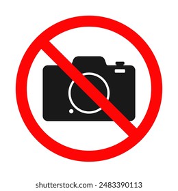 No Photography Allowed Prohibited Symbol Icon Vector