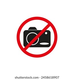 No Photography Allowed Sign. EPS 10.