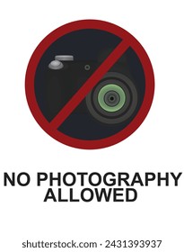 No photography allowed sign. vector illustration
