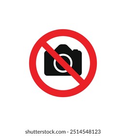 No photography allowed sign. Vector illustration