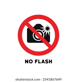 No photography allowed sign. Vector illustration