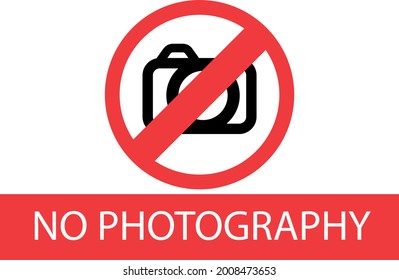 No Photography Allowed Sign White Background Stock Vector (Royalty Free ...