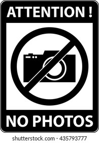 No photography, camera prohibited symbol. Sign indicating the prohibition or rule. Warning and forbidden. Flat design. Vector illustration. Easy to use and edit. EPS10.