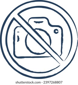 No Photography hand drawn vector illustration