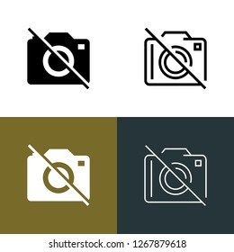 No Photography Icon Set