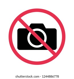 no photography icon vector on white background