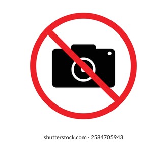 no photography sign. camera forbidden not allowed to take record or take photos.