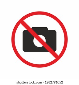 No photography sign. No camera vector