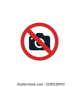 No photography sign stock illustration on white background