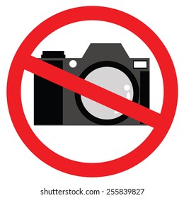 No photography sign, vector