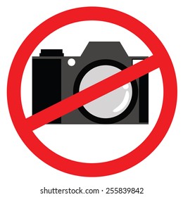 No photography sign, vector