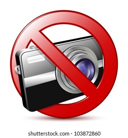 No photography sign. Vector illustration