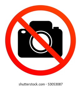 No photography sign, vector illustration