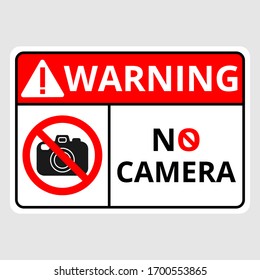 No photography or no taking picture icon design isolated on white background. No camera or no photo vector icon with flat style. Design for business, mobile app, web design, UI, UX and other