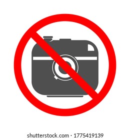 No Photography Vector Icon for Camera Ban Illustration Symbol Sign