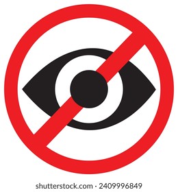 No photography, video recording, Audio Recording, Live Media and sightseeing symbol. prohibition icon. Video, photo, phone, audio, sightseeing prohibited logo pictogram. Vector illustration. 