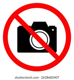 No photography and no video recording sign. prohibition sign.