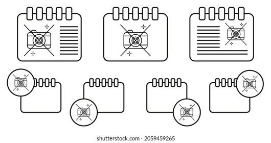 No photos, airplane, airport vector icon in calender set illustration for ui and ux, website or mobile application
