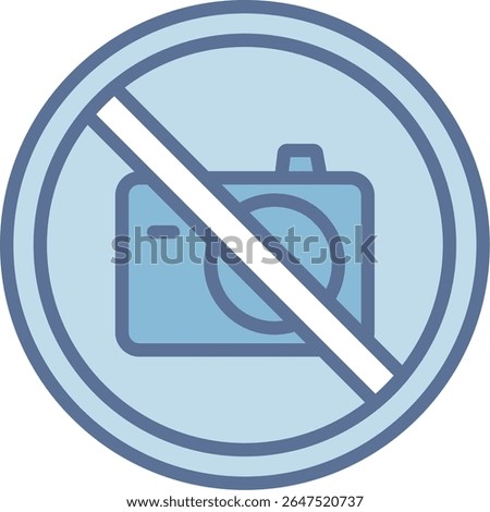 No Photos Filled Blue Tone Icon