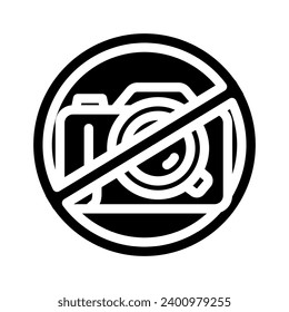 no photos glyph icon vector. no photos sign. isolated symbol illustration