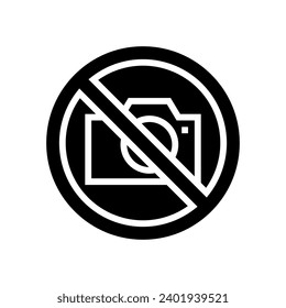 no photos glyph icon vector. no photos sign. isolated symbol illustration