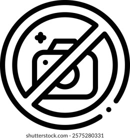no photos icon. Thin Linear Style Design Isolated On White Background