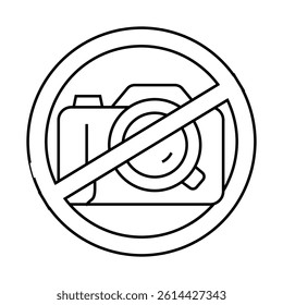 no photos line icon vector. no photos sign. isolated contour symbol black illustration