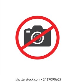 no photos or video allowed, vector art.