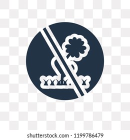 No picking flowers vector icon isolated on transparent background, No picking flowers transparency concept can be used web and mobile
